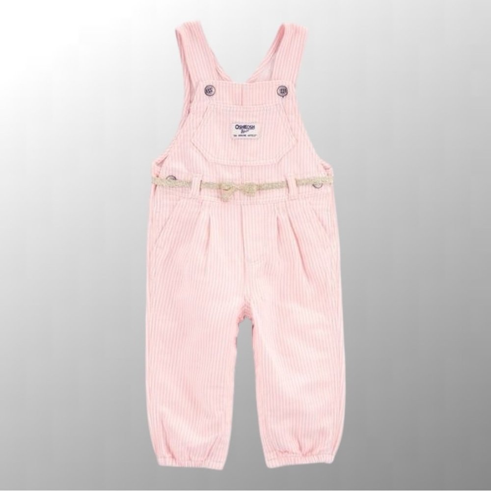 OshKosh Baby Hickory Stripe Overalls / Size: 12 Months